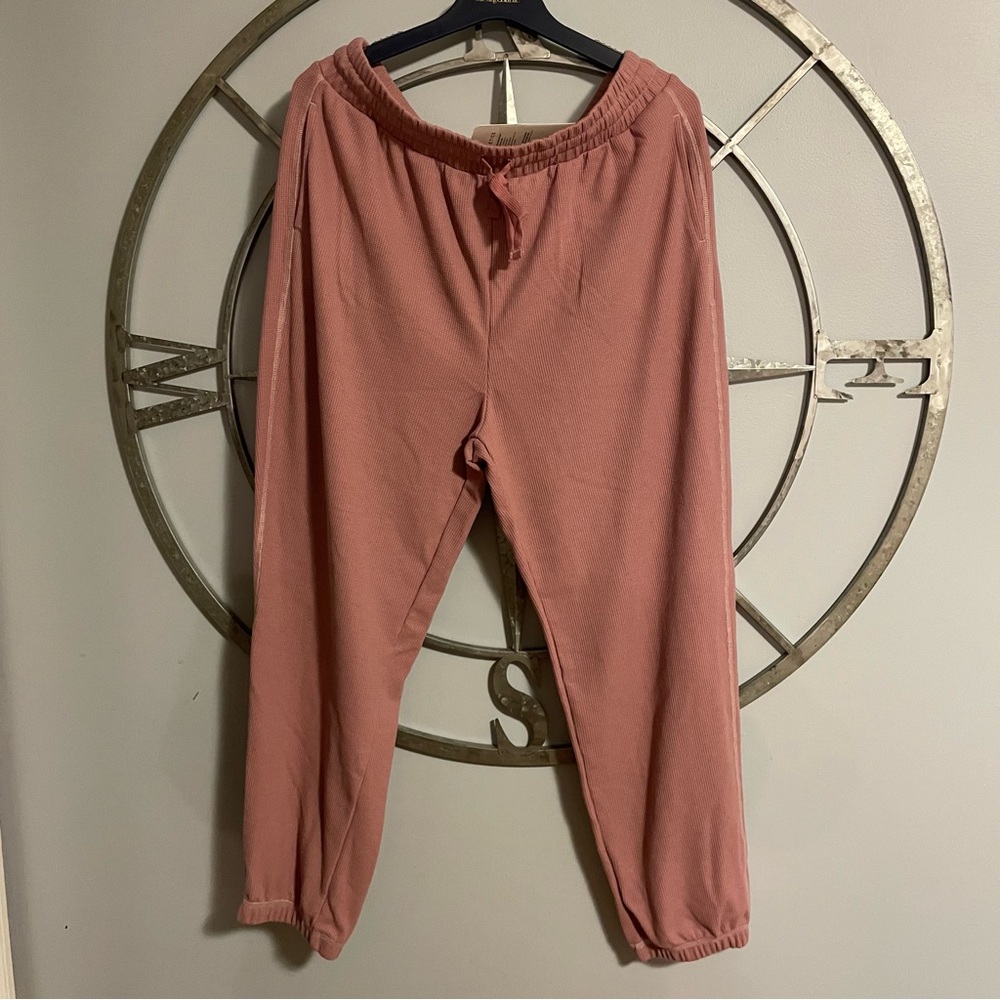 Waffle knit Fabletics track pants